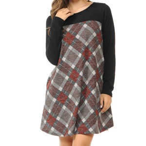 Contrast Shrug A-Line Dress